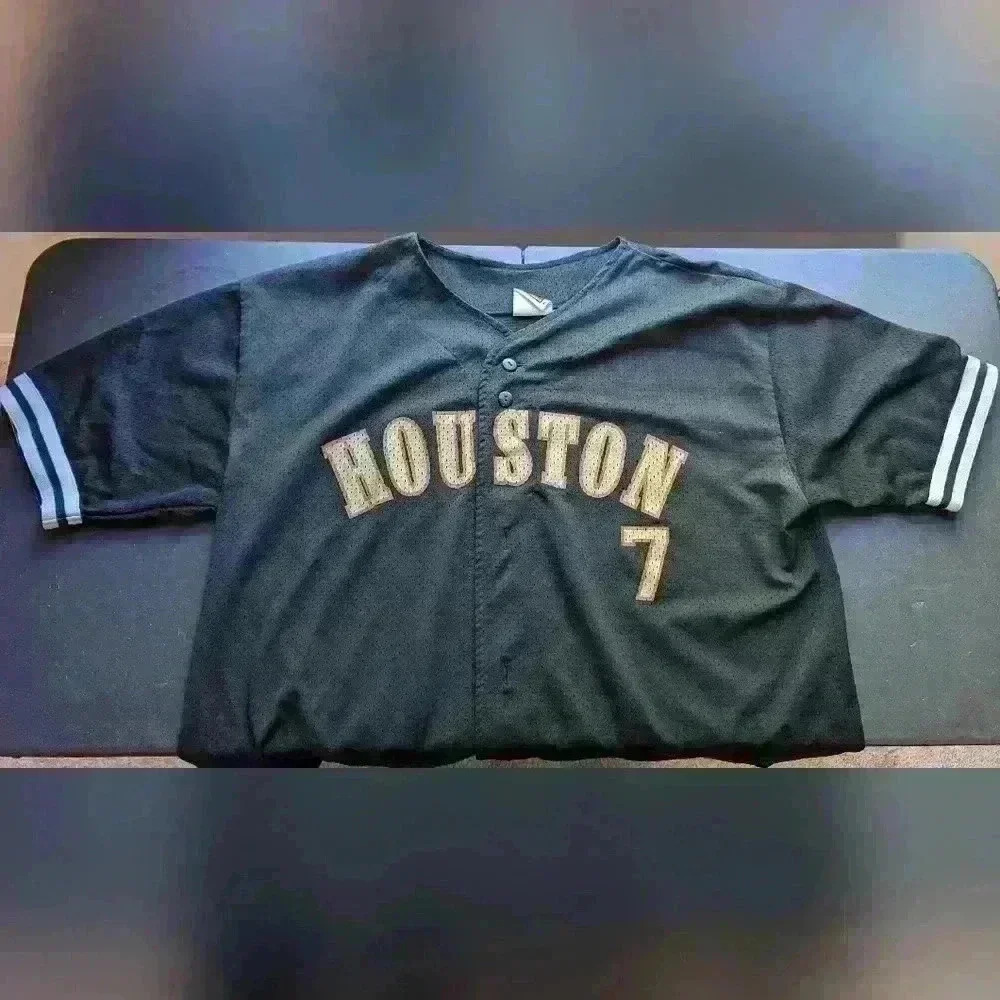 Houston Astros Craig Biggio 7 Authentic Baseball Jersey MLB Vintage 2000 Rare